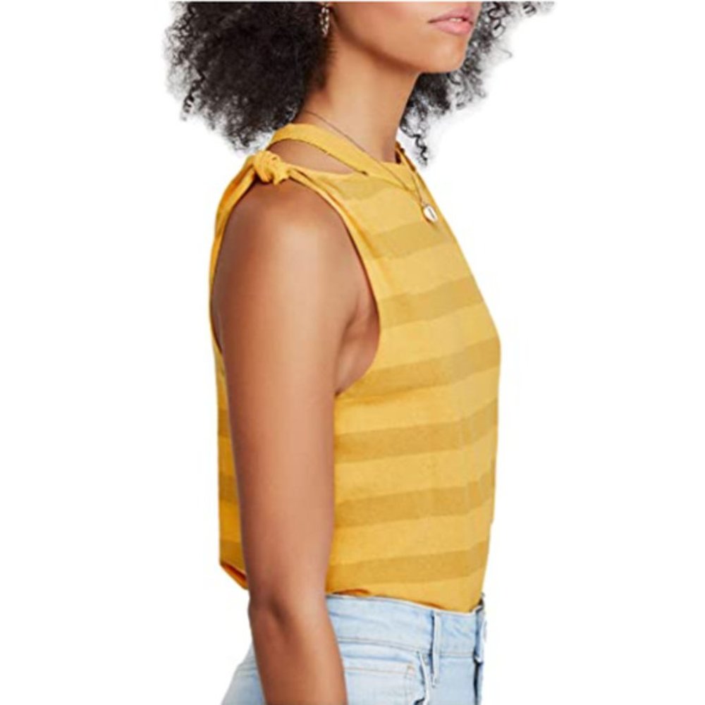 Free People The Twist Striped Tank Top in Mandarin - Picture 5 of 5
